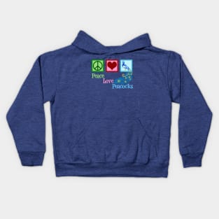 Peace Love Peacocks Kids Hoodie